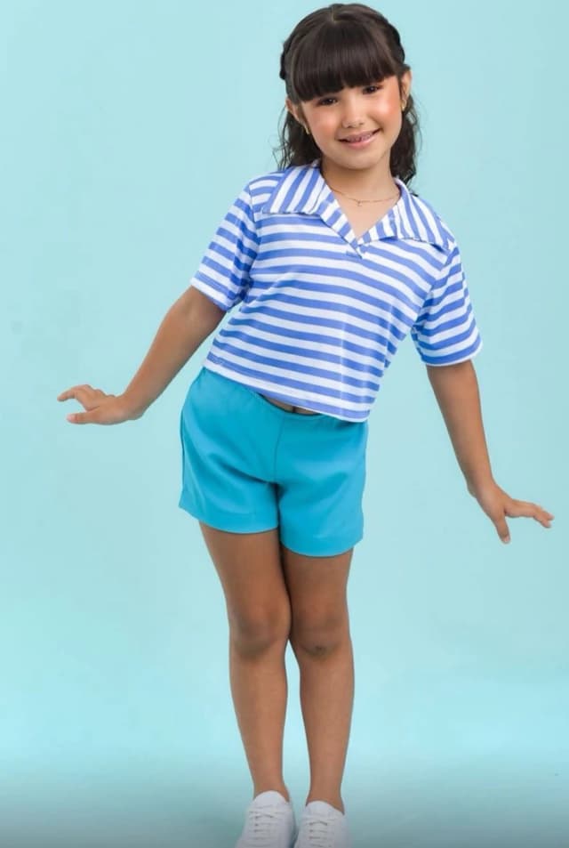 Conjunto Listras Azul