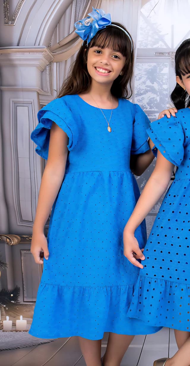 Vestido Maria Laise Azul
